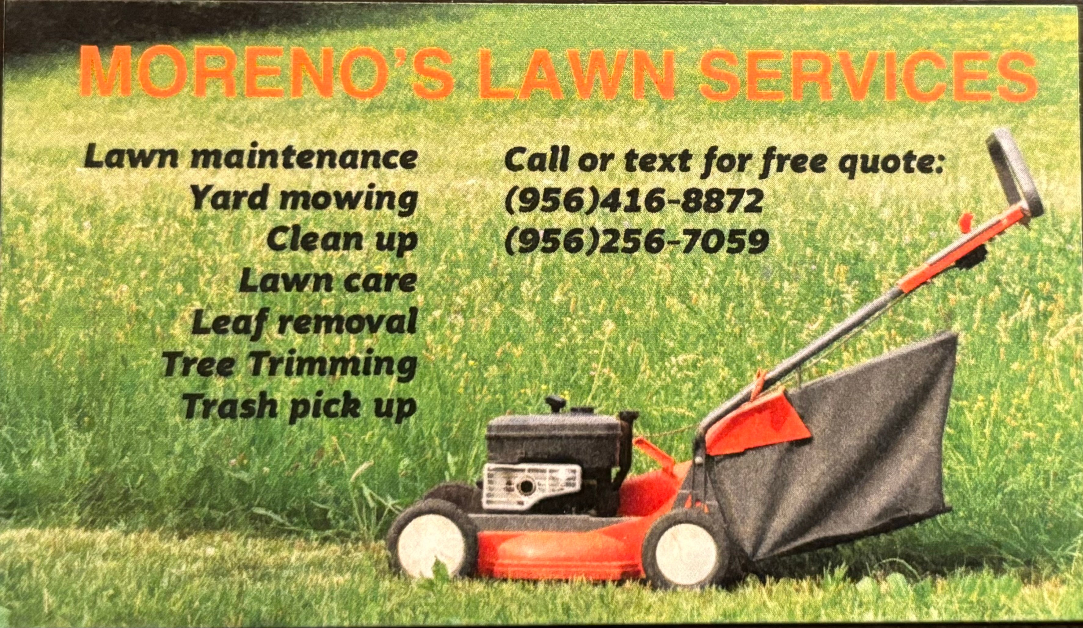 Moreno’s lawn services logo