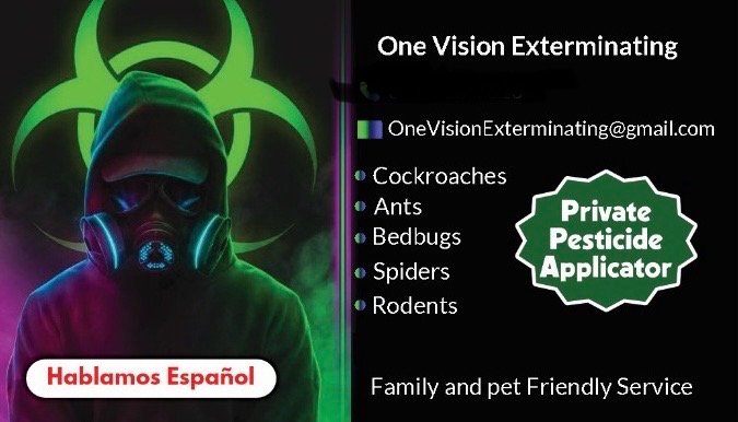 One vision exterminating logo