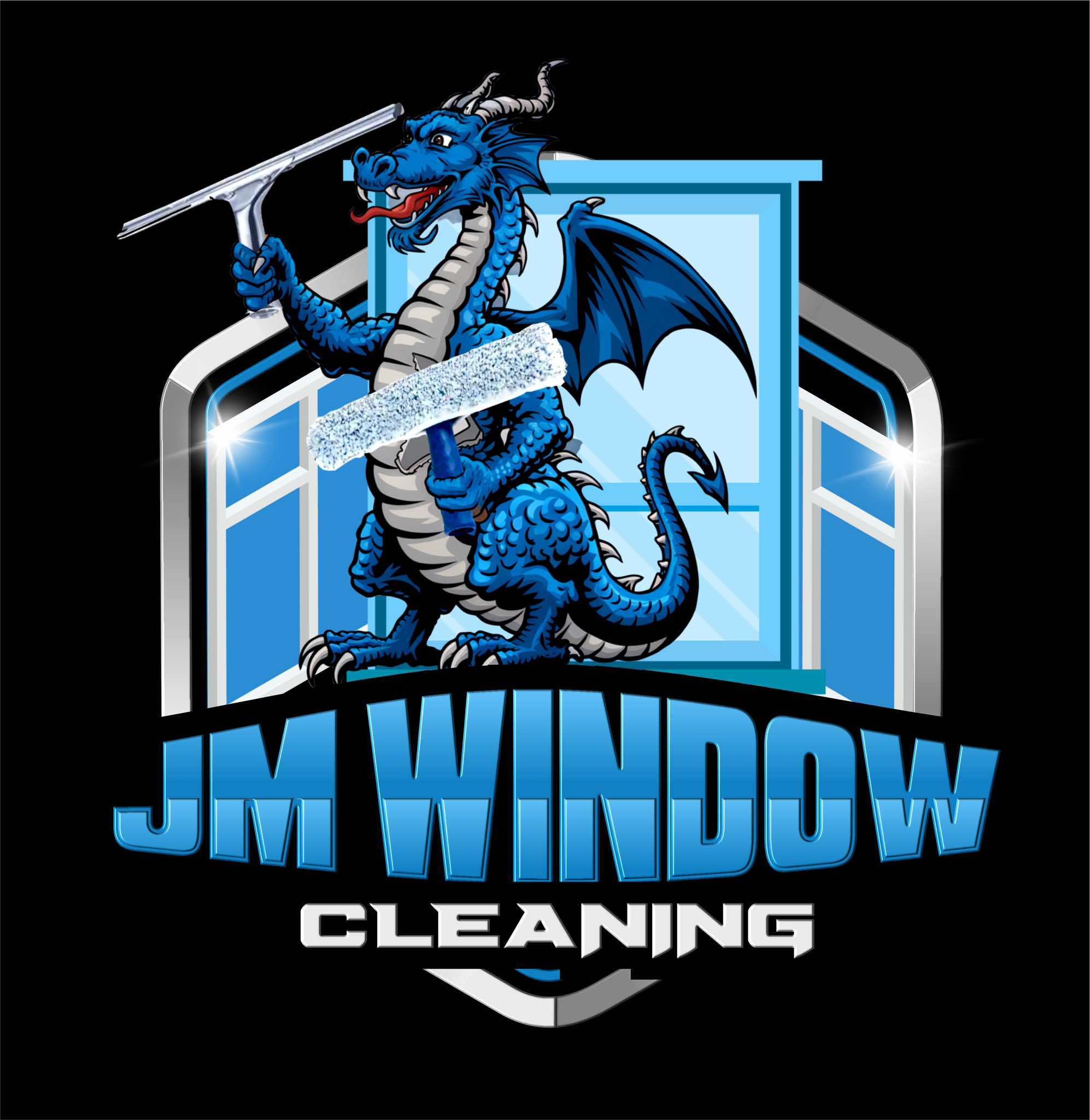 JM window cleaning and screens logo