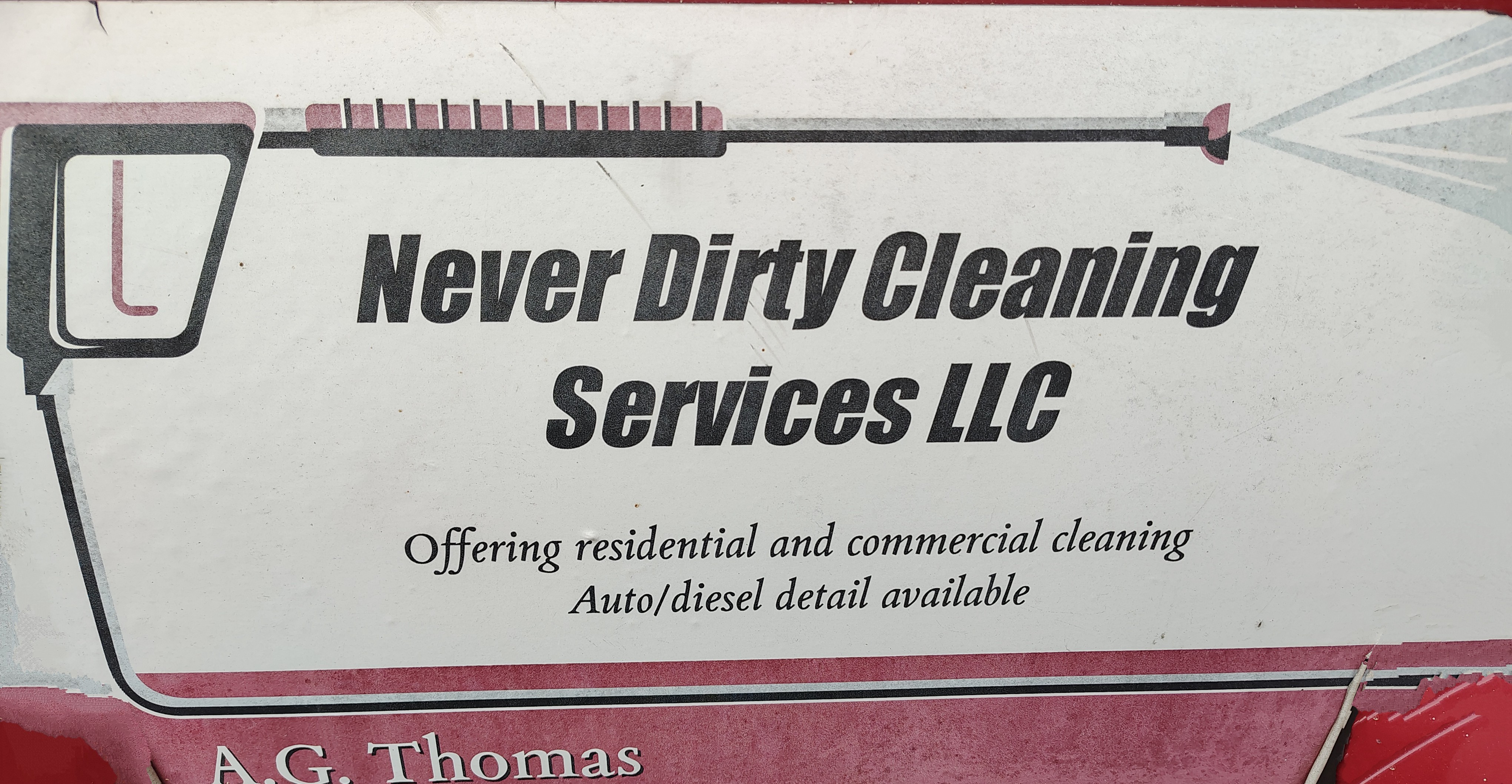 Never-Dirty Cleaning SVC. logo