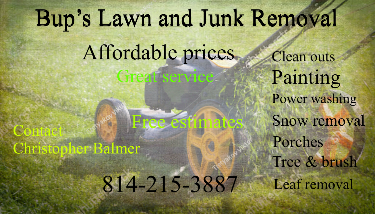 Bups lawn & junk removal logo