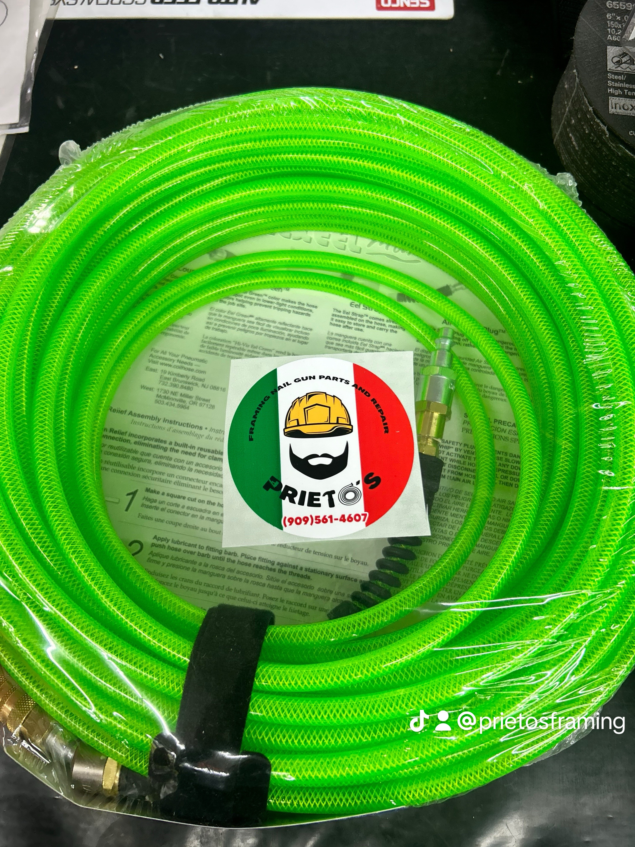Prietos framing nail gun LLC logo
