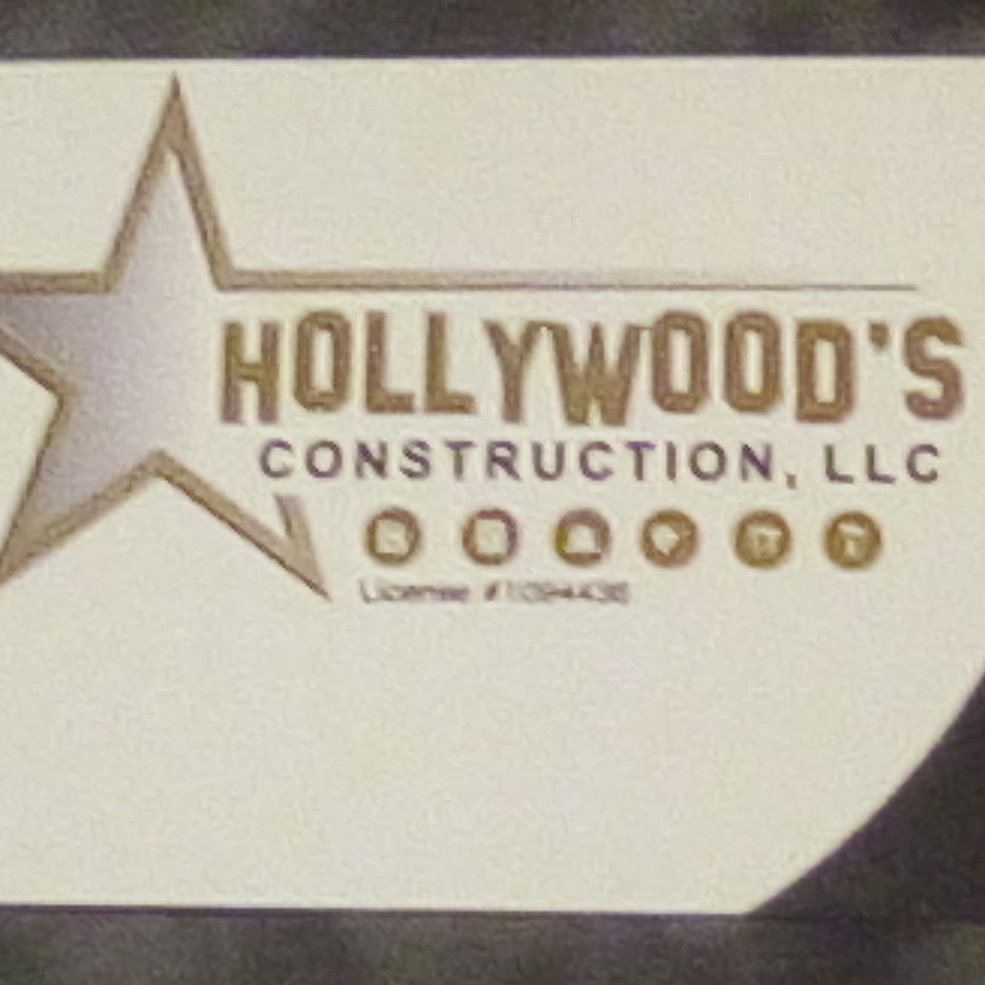 Hollywood's construction company logo
