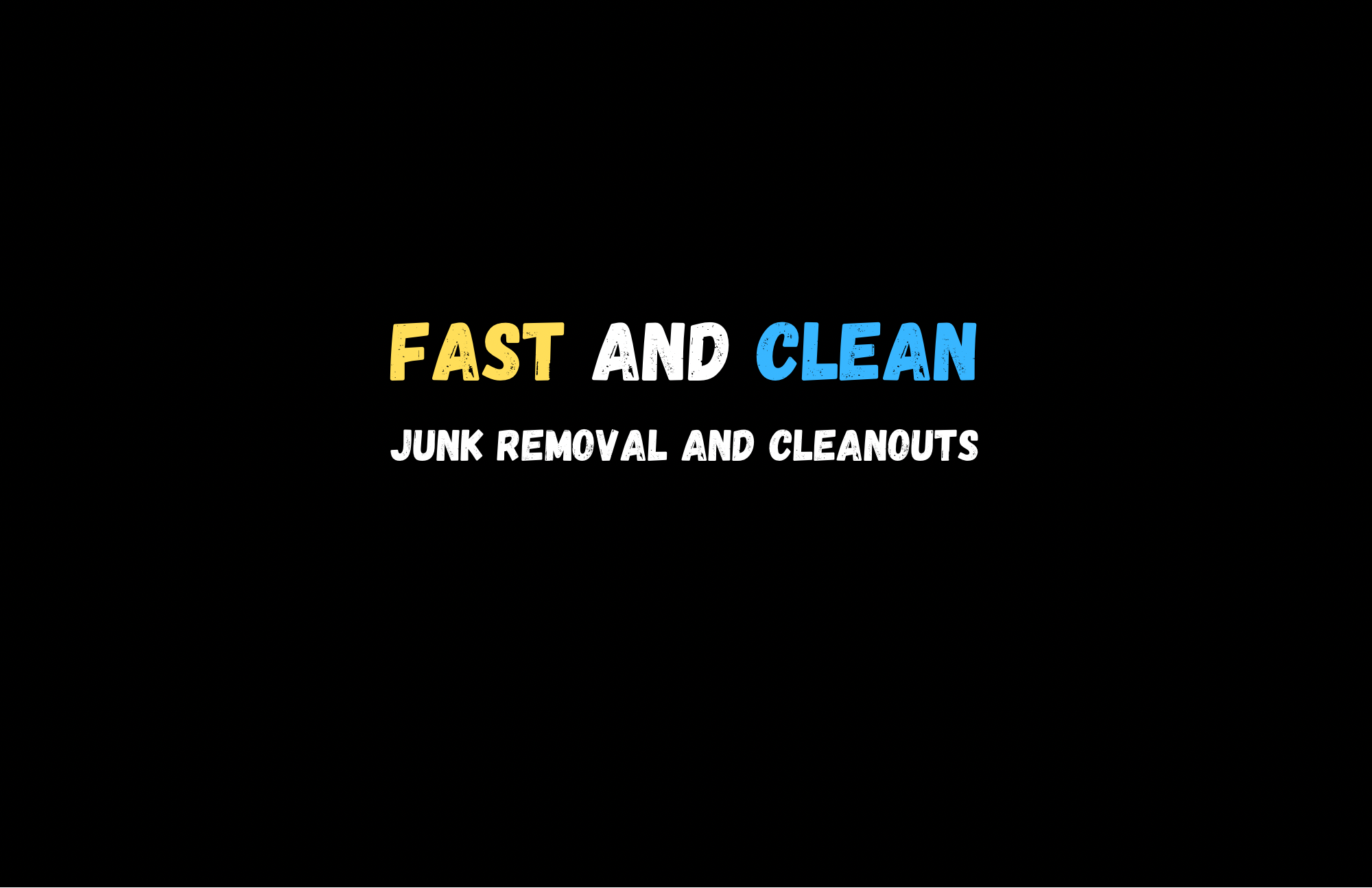 Fast and clean junk removal logo