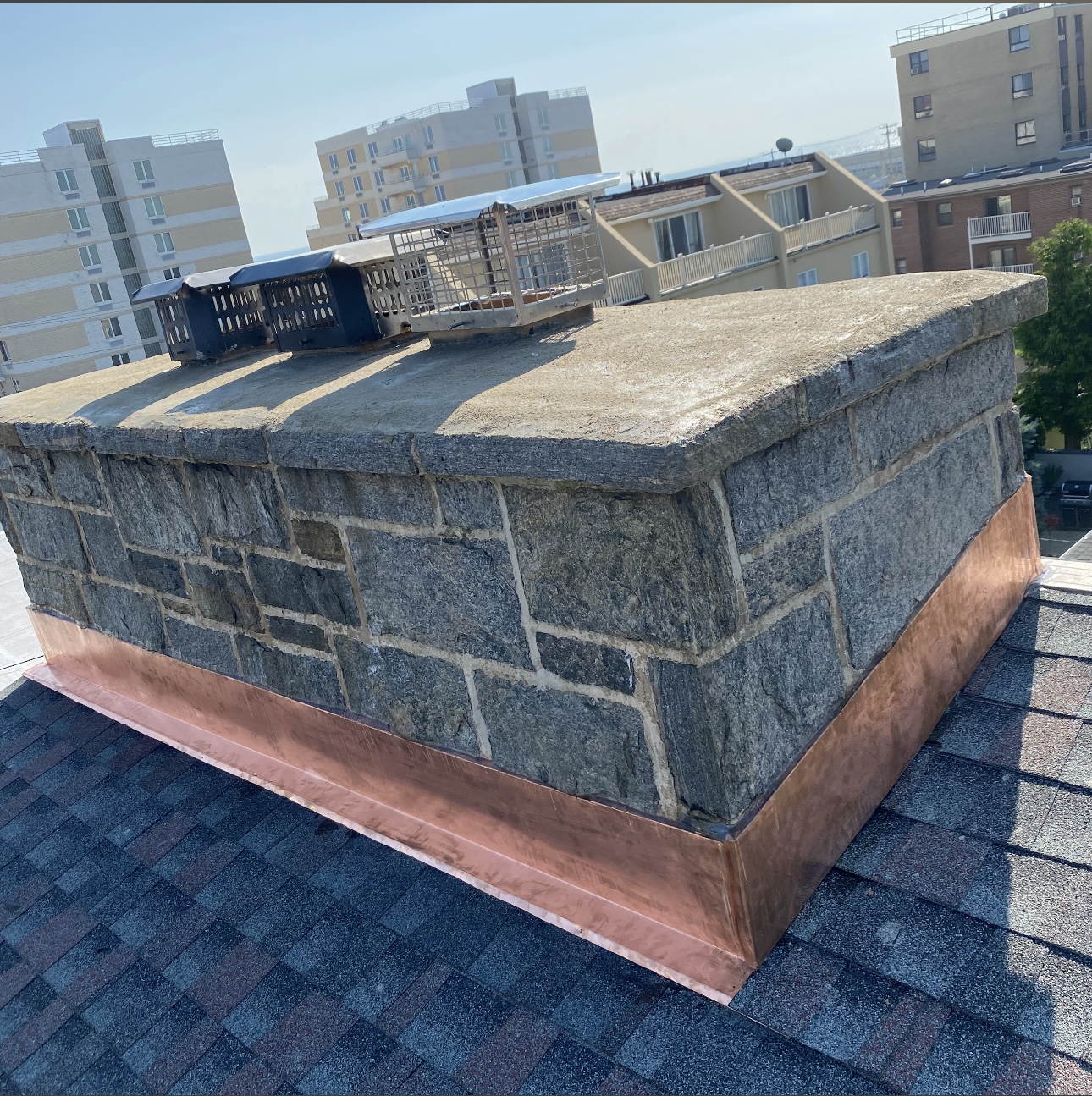 Quality roofing and chimney logo