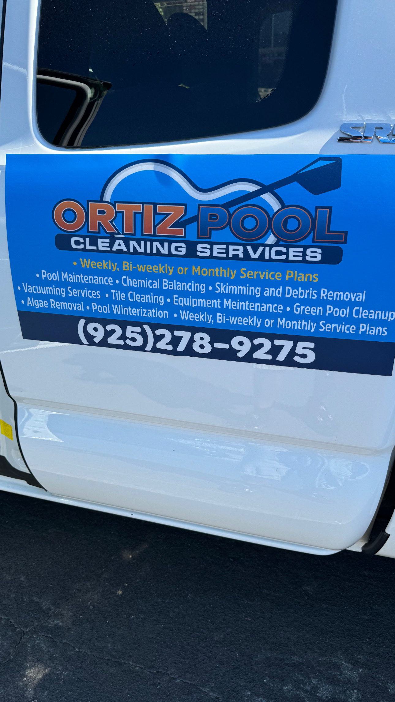 Ortiz pool cleaning services logo