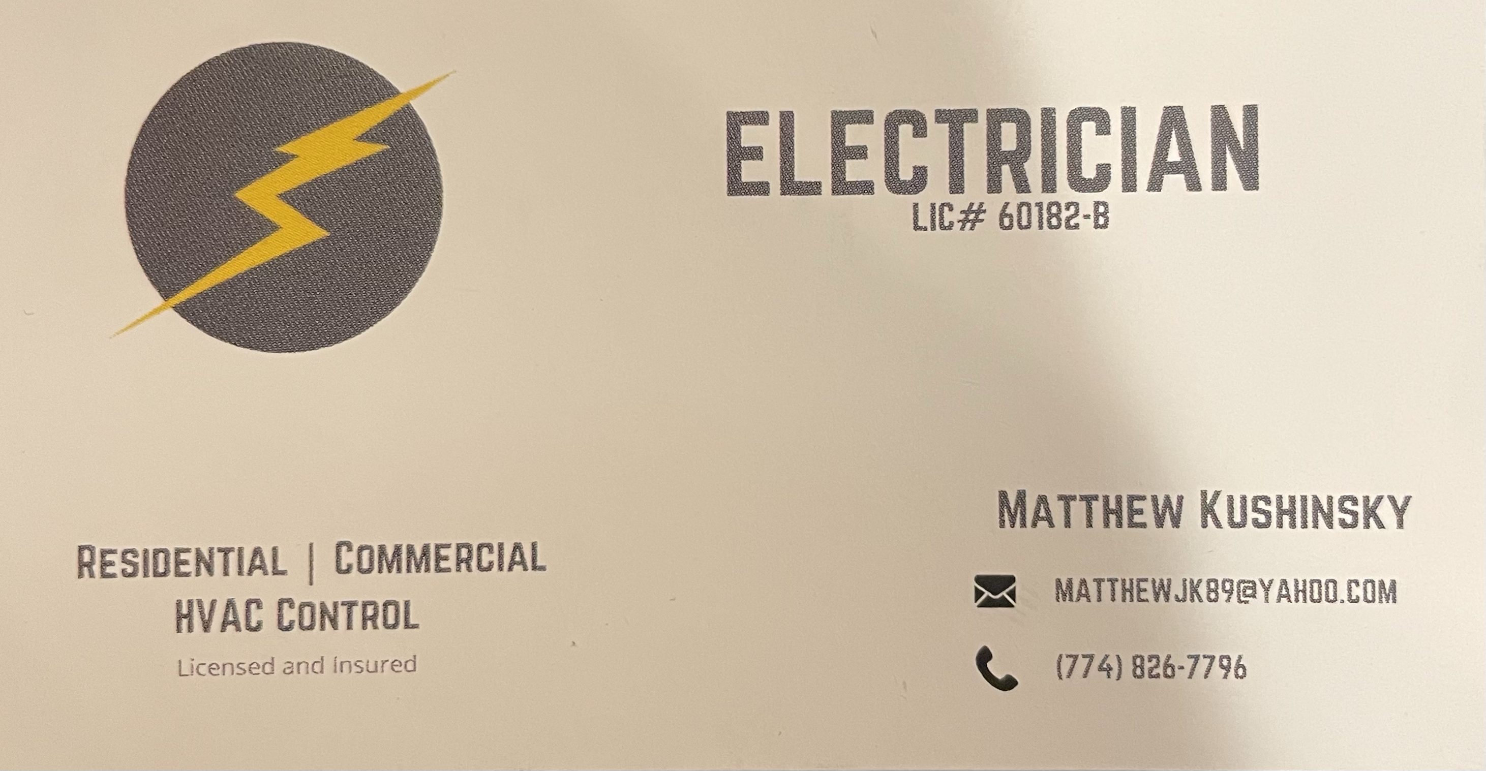 Matthew Kushinsky Electrician logo