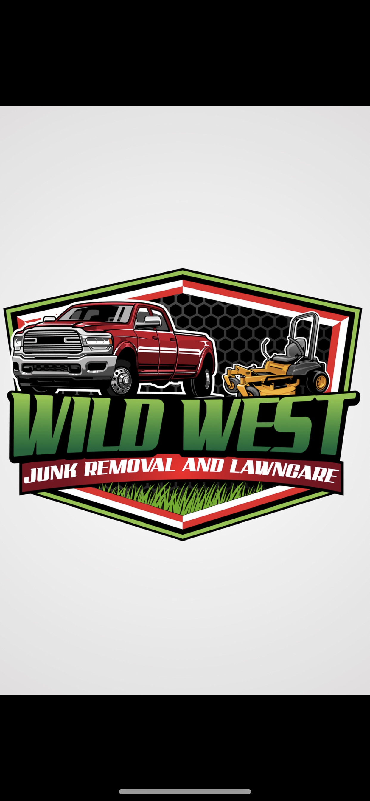 Wild West junk removal and lawncare logo