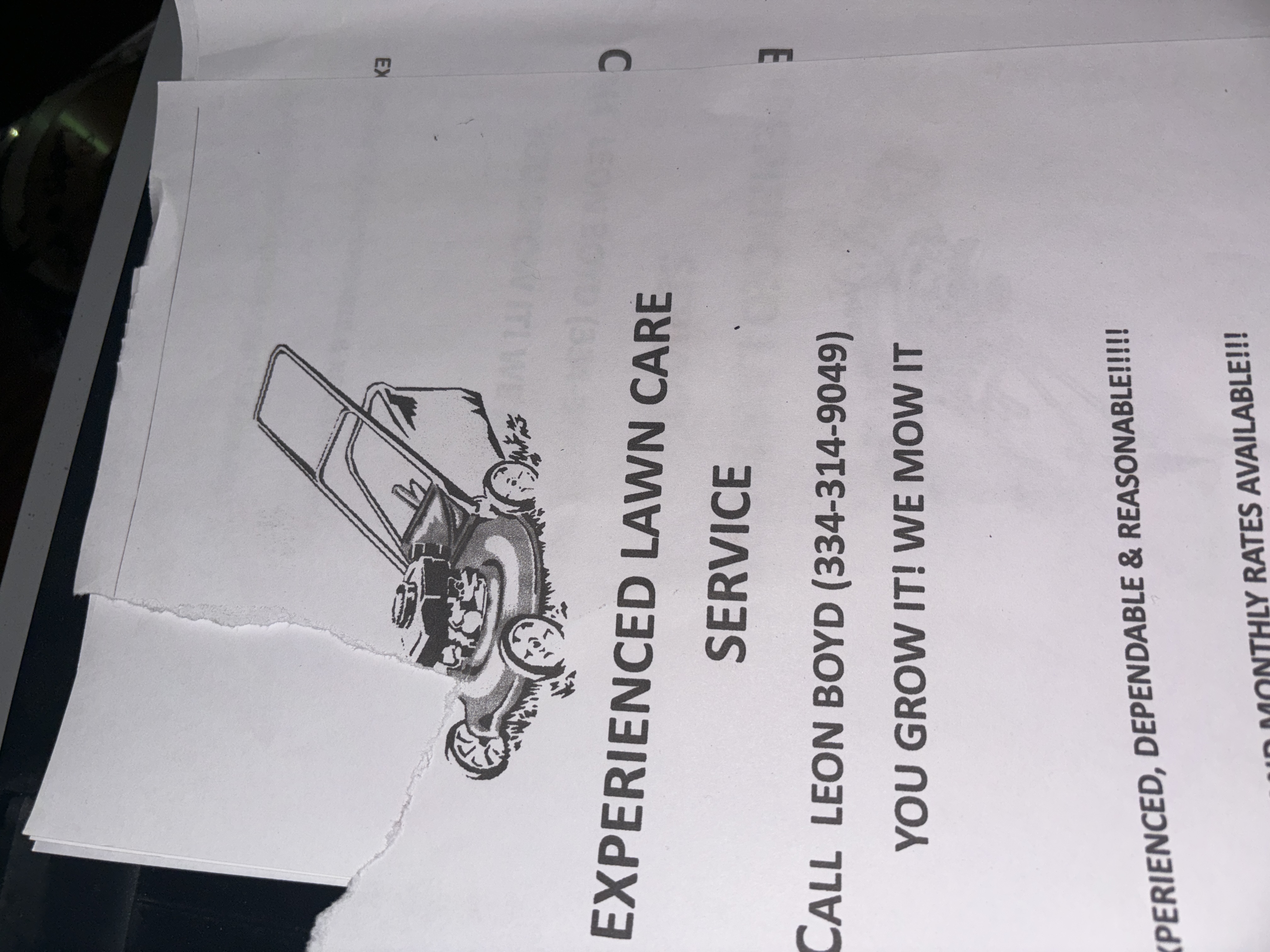 Devonta lawn service logo