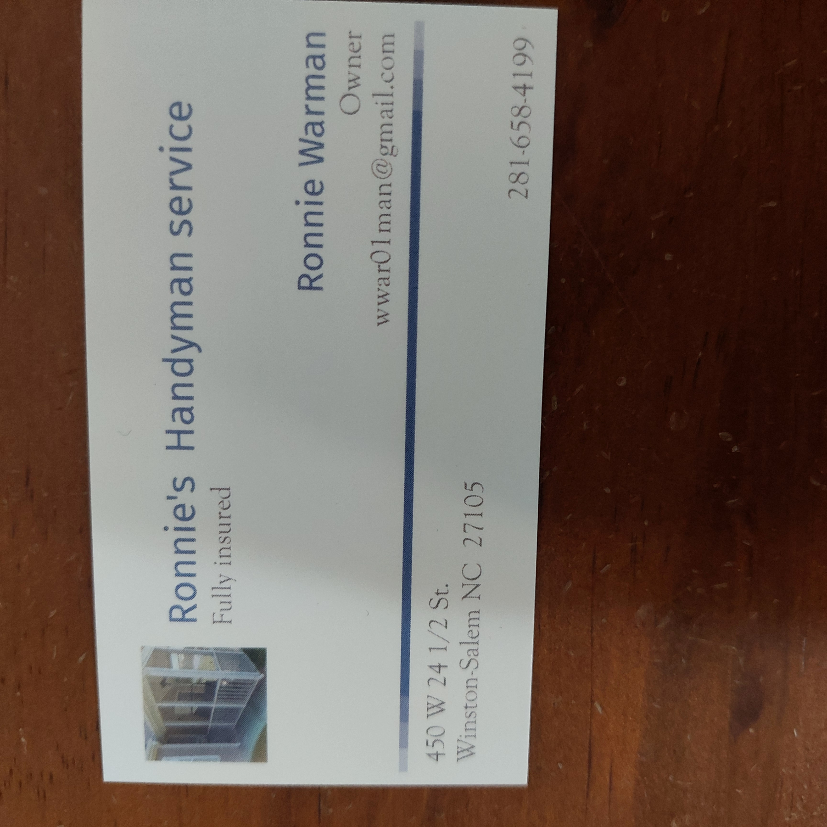 Ronnie's Handyman Service logo