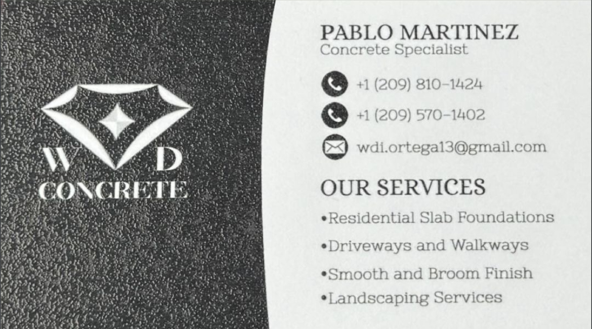 White diamond concrete logo