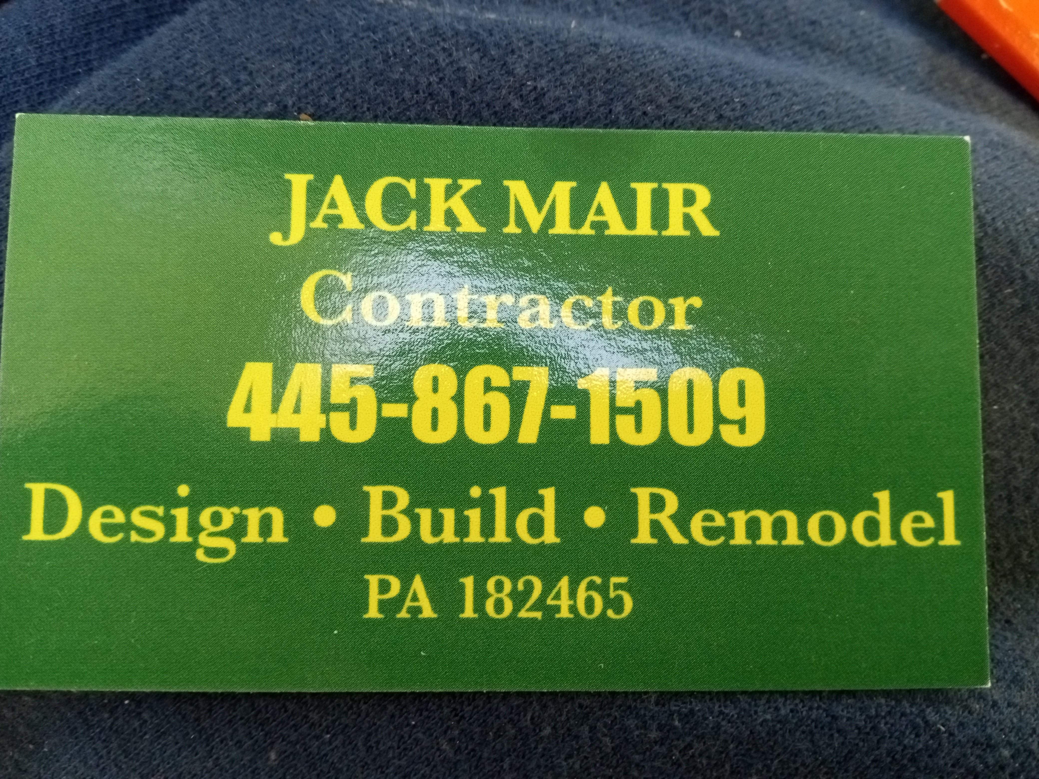 Avatar for Jack Mair Contractor