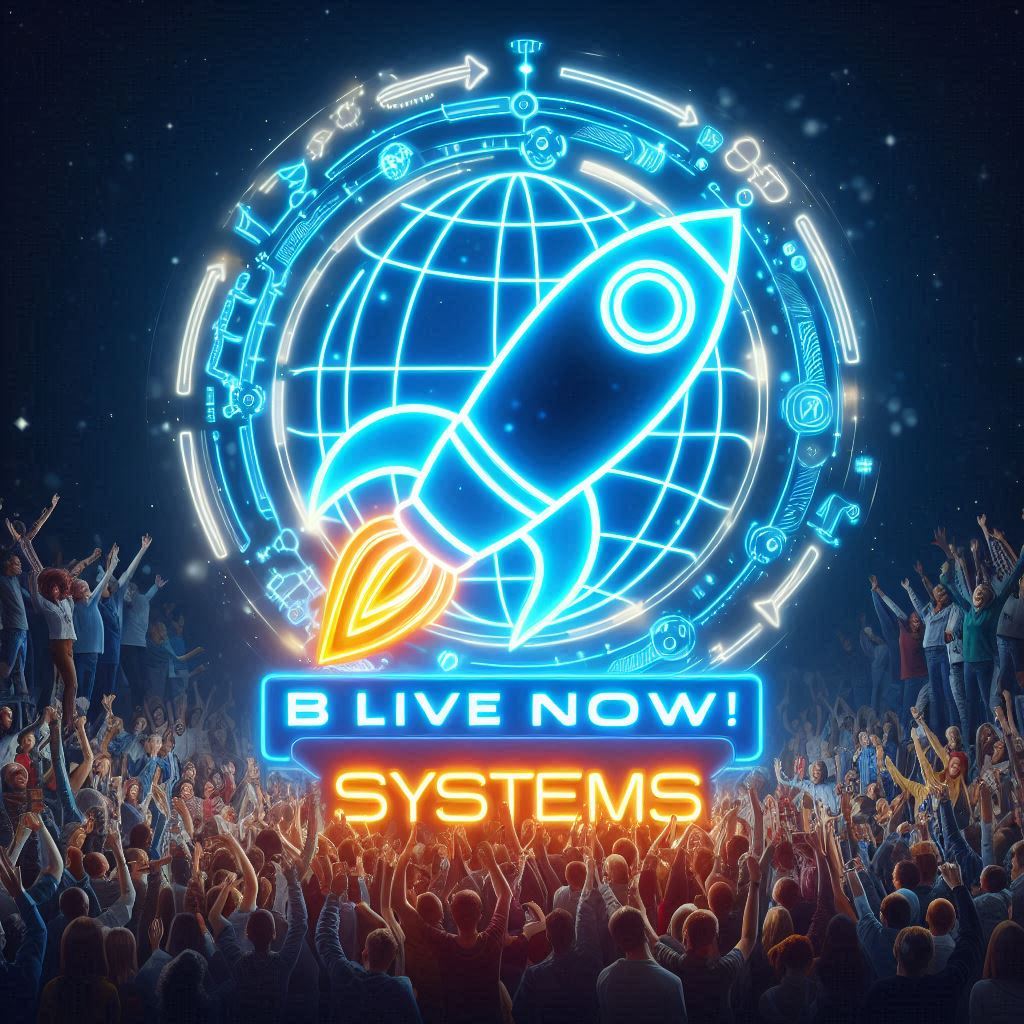 B Live Now Systems logo