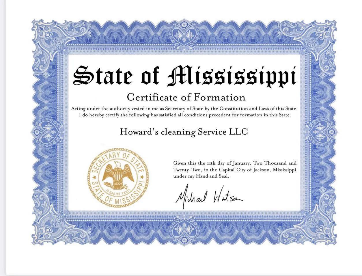 Howard cleaning service logo