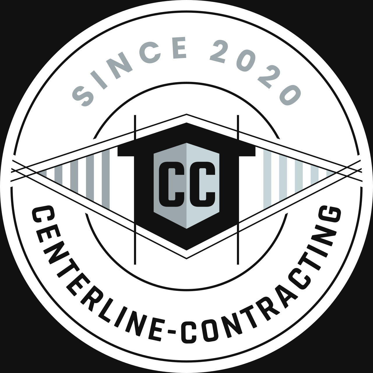 Centerline-contracting logo