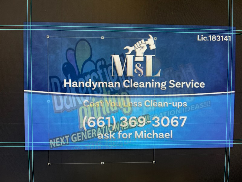 M&l cleaning service logo