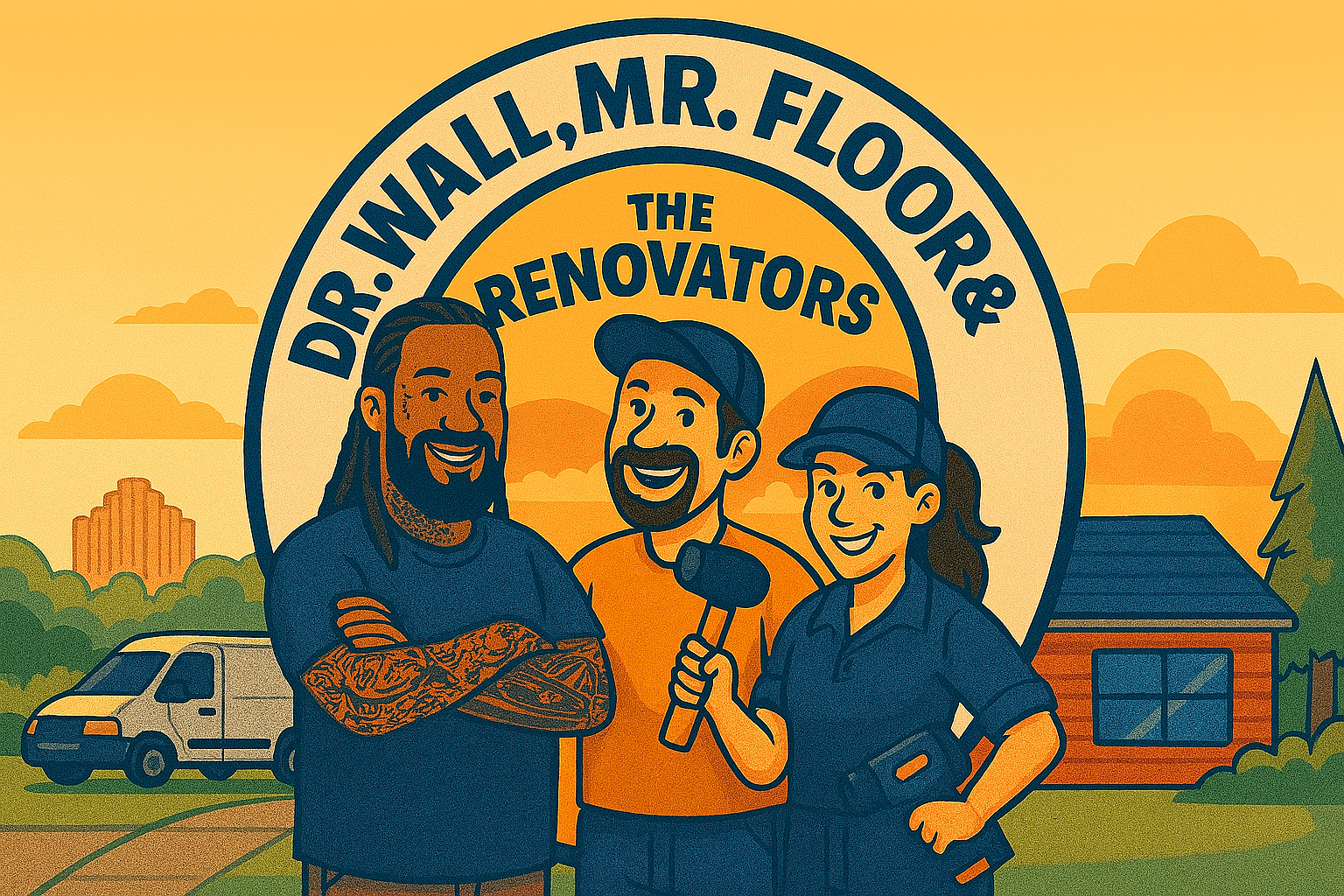 Dr.wall, Mr.Floor & The Renovators logo