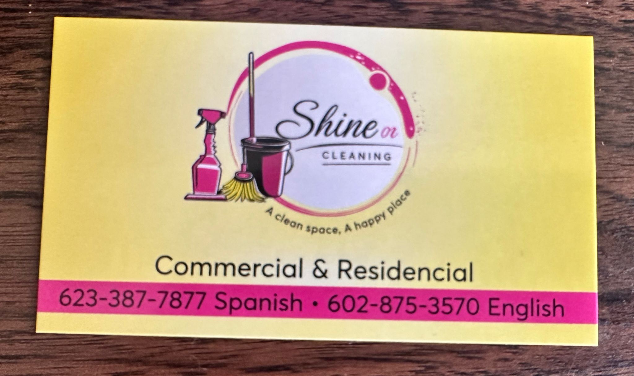 Shine on cleaning logo
