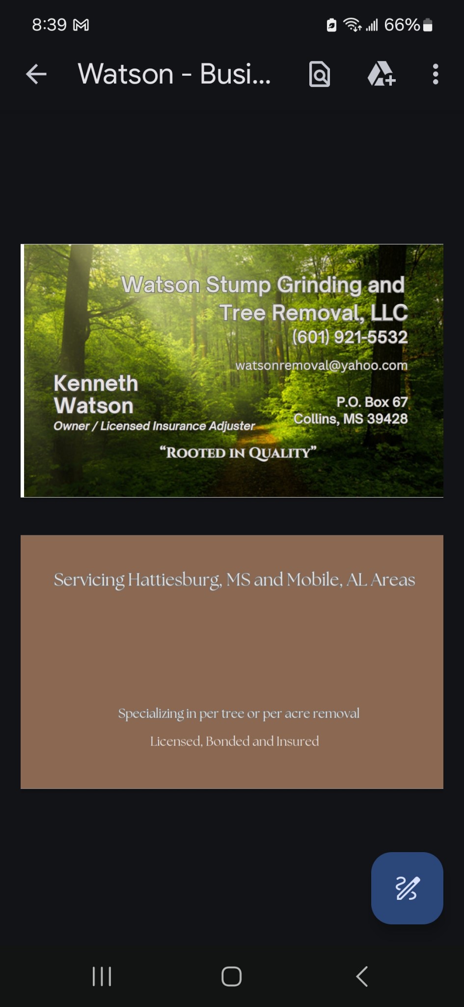 Watson Stump Services logo