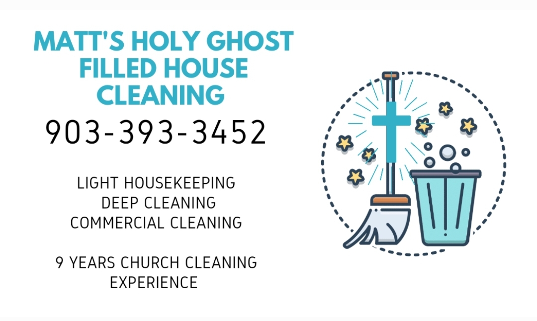 Matt's Holy Ghost Filled House Cleaning logo