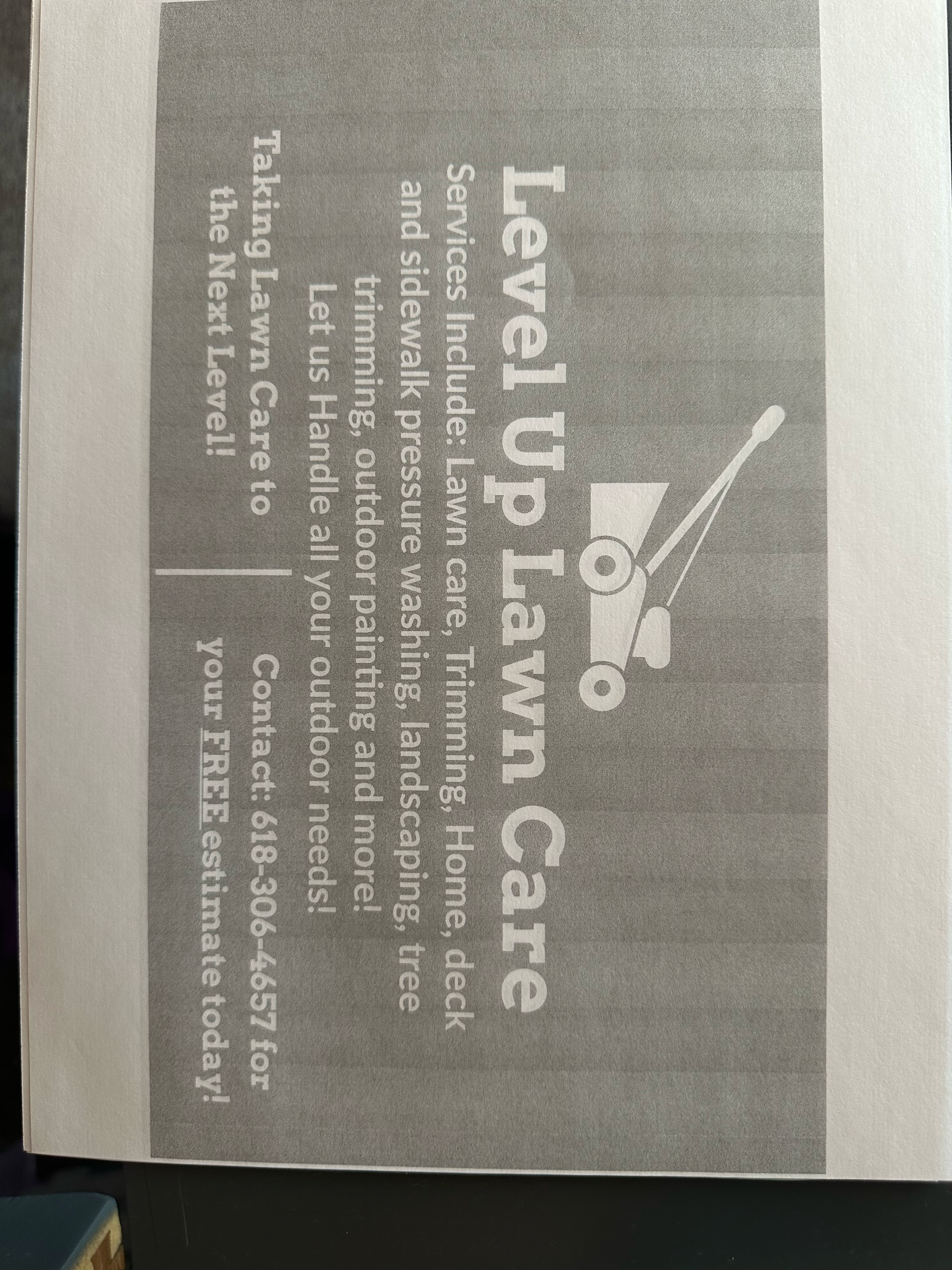 Level Up Lawn Care logo