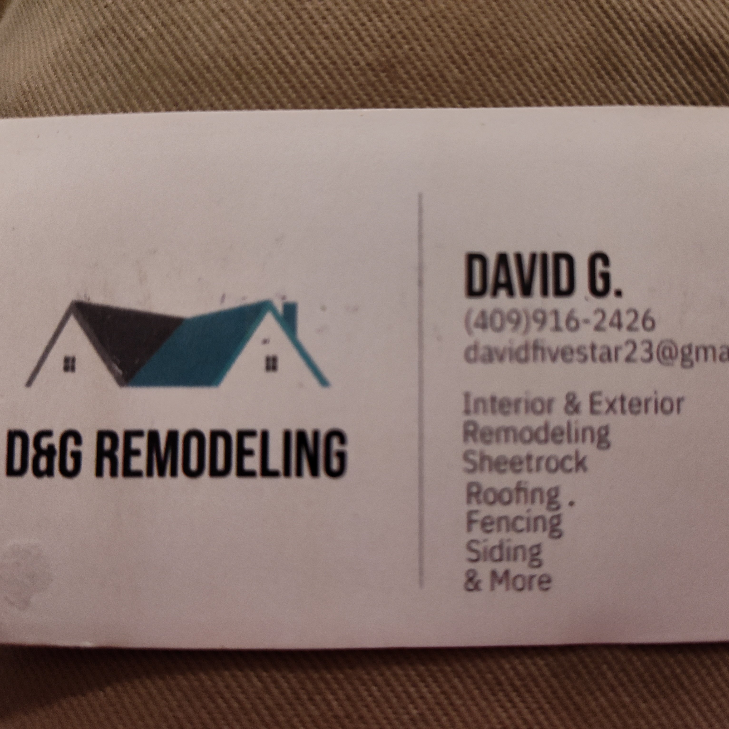 D&G Remodeling logo