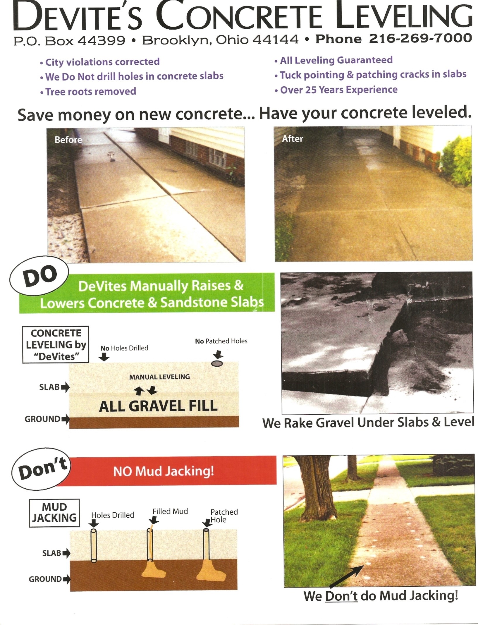 DeVites Concrete Leveling logo