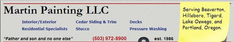 Logo for Martin Painting LLC