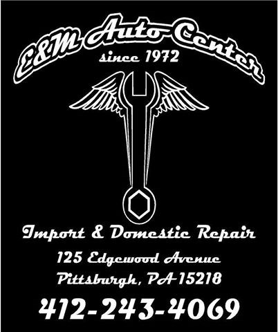 Logo for E & M AUTO CENTER