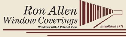 Logo for RON ALLEN WINDOW COVERINGS