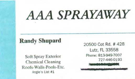 Logo for AAA Sprayaway of Tampa Bay