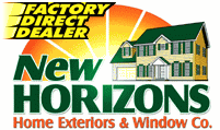 Logo for New Horizons Home Exteriors and Window Co Inc