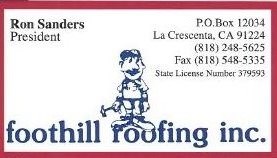 Logo for FOOTHILL ROOFING INC.