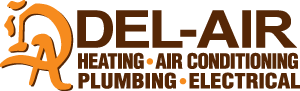 Logo for Del-Air Heating, Air Conditioning, Plumbing, Electrical of Davenport