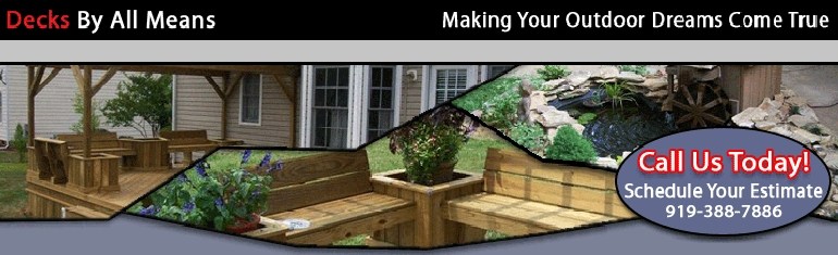 Logo for DECKS BY ALL MEANS