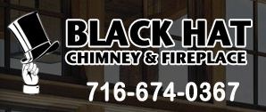 BLACK HAT CHIMNEY & FIREPLACE logo