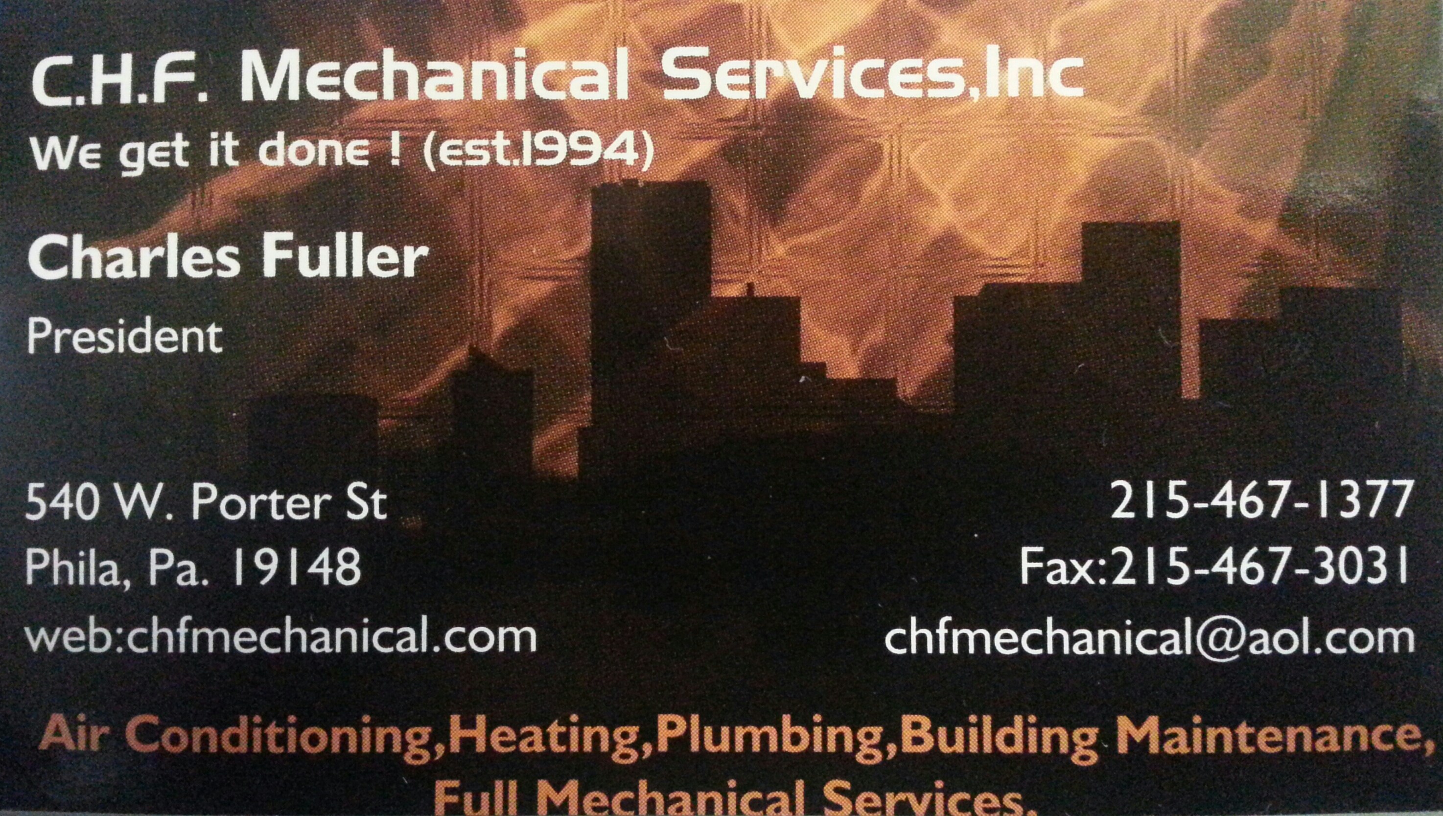 Logo for CHF Mechanical Services