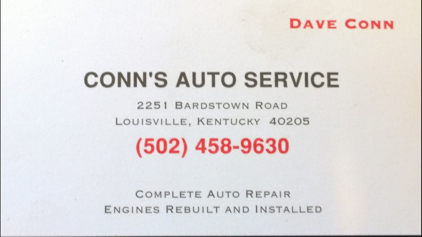 Logo for CONNS AUTO SERVICE