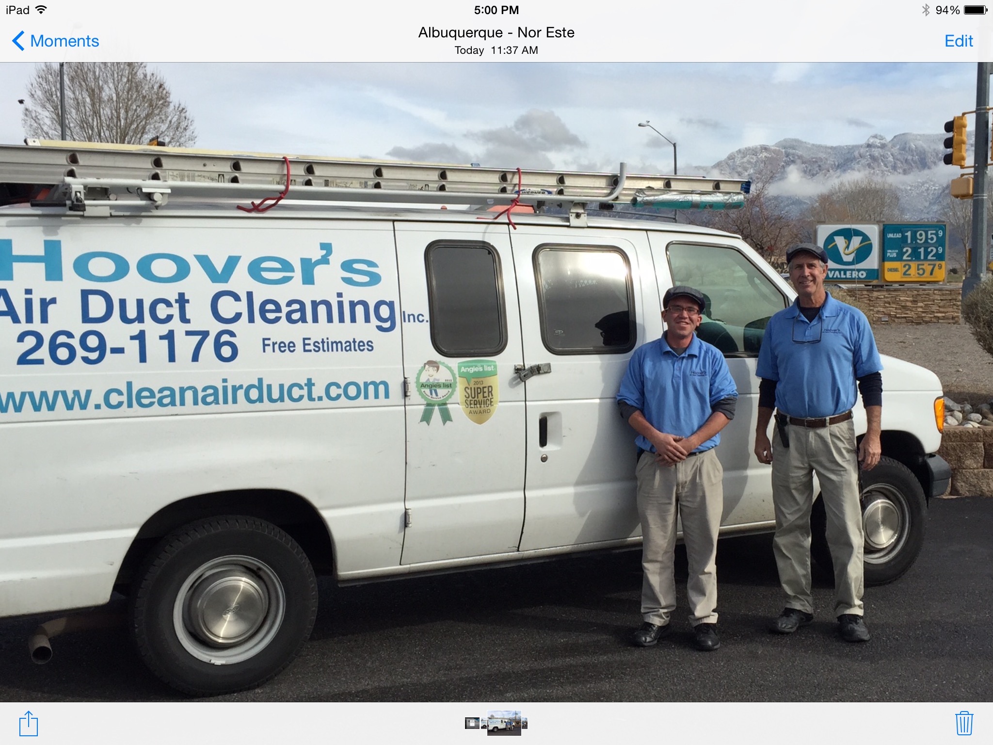 Logo for HOOVER'S AIR DUCT CLEANING