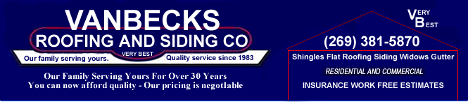 Logo for VANBECKS Roofing and Siding