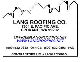 Logo for LANG ROOFING CO