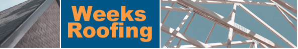 Logo for weeks roofing co