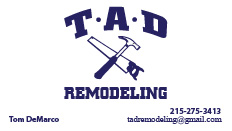 Logo for TAD Remodeling Co