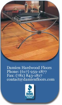 Logo for DAMIEN HARDWOOD FLOORS
