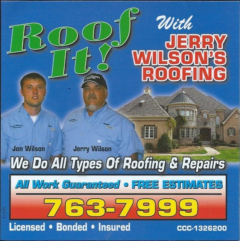 Logo for Jerry Wilson's Roofing