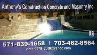Logo for Anthony's Construction Concrete & Masonry Inc
