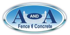 Logo for A and A Fence & Concrete