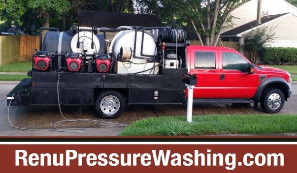 Logo for Renu Pressure Washing 281-890-RENU
