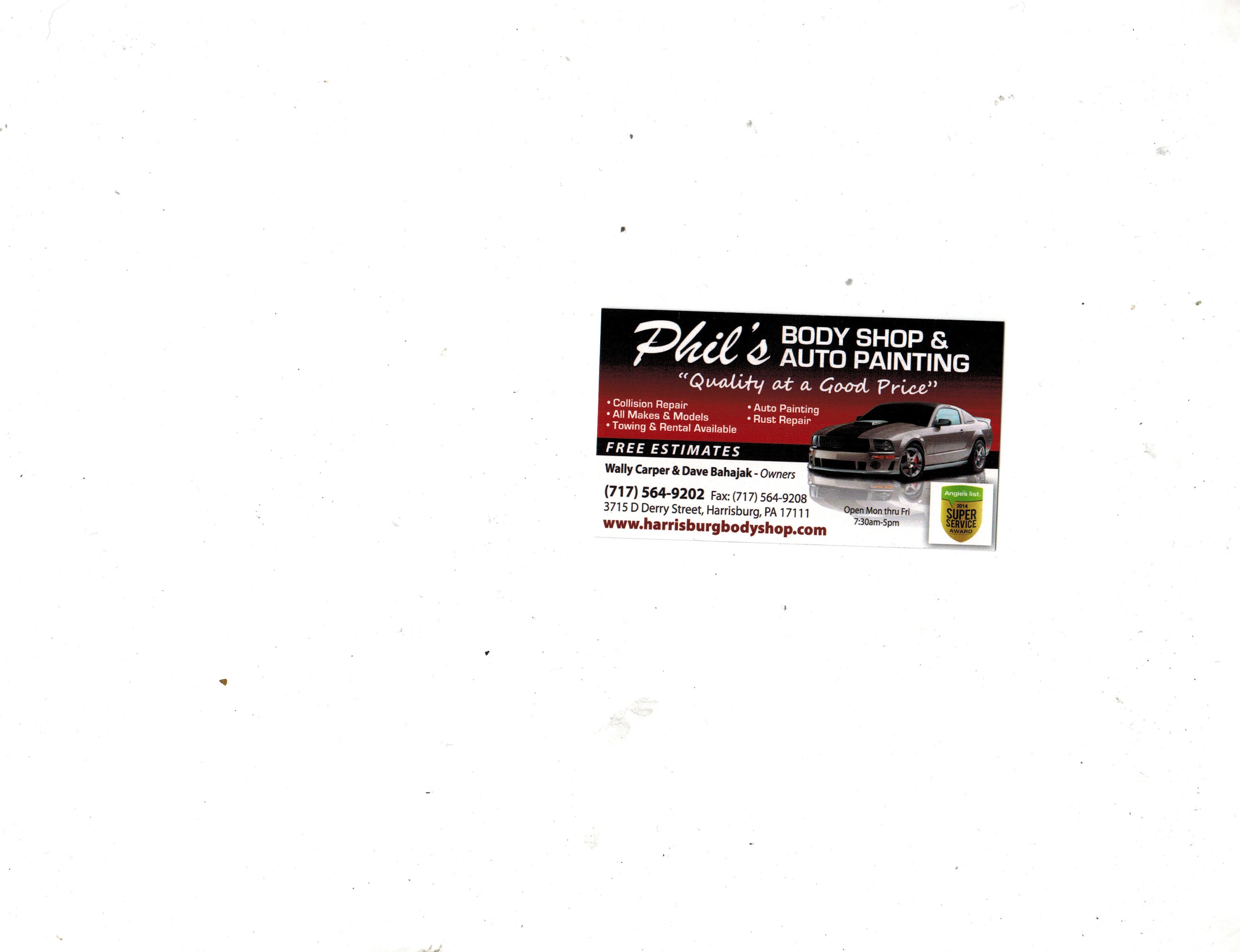 Logo for PHIL'S BODY SHOP