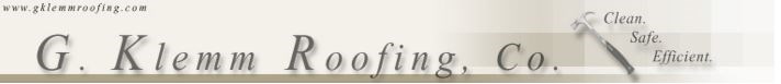 Logo for G Klemm Roofing Co